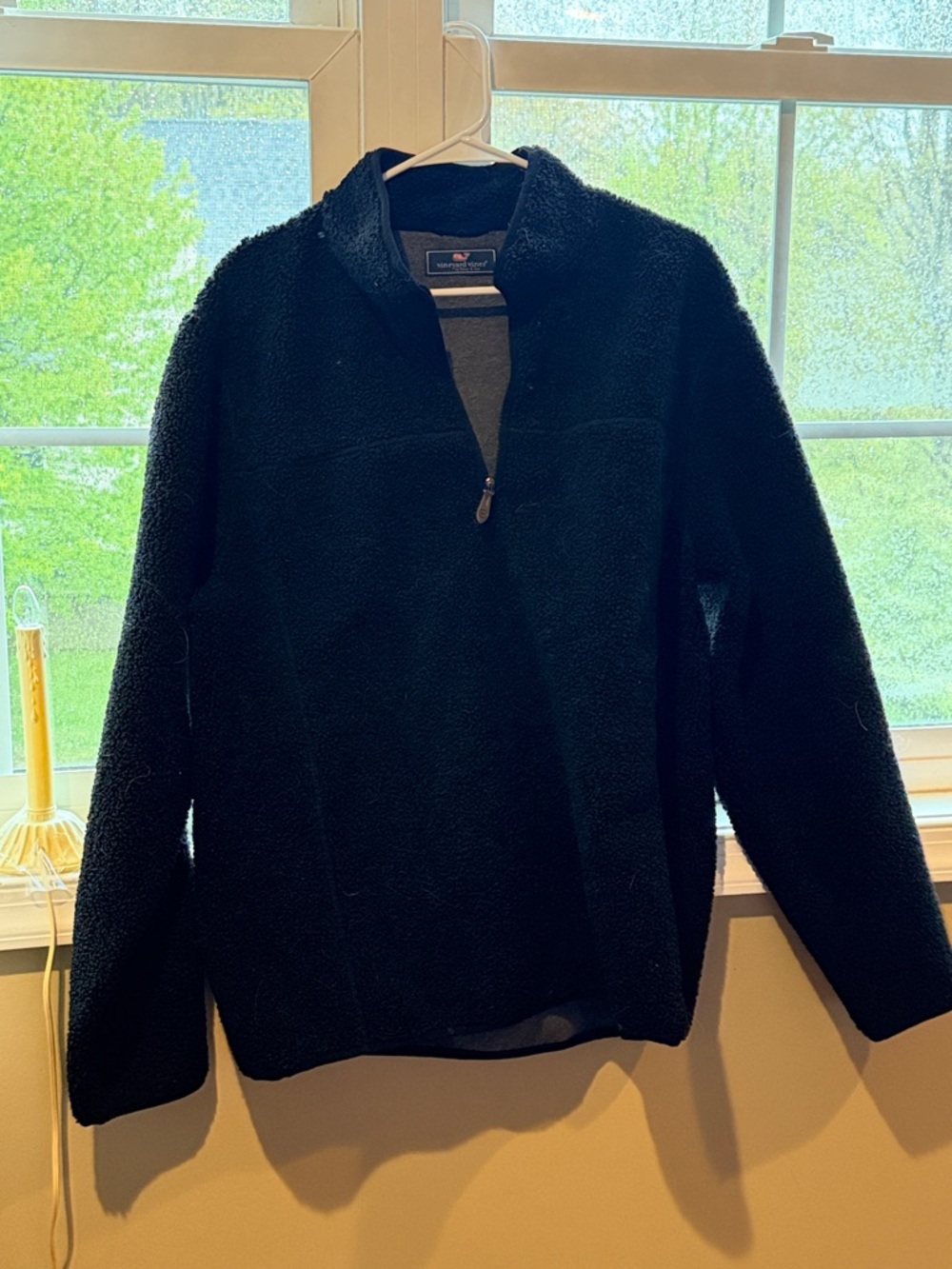 Vineyard Vines Black Sherpa Half-Zip Pullover
